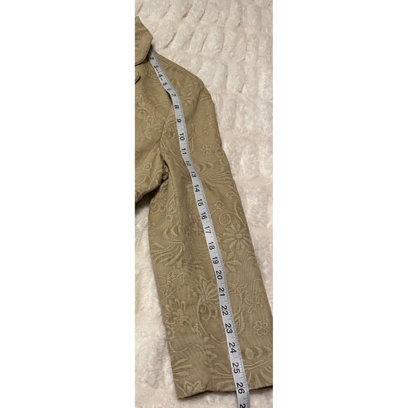 Women's Judith Hart Collection Tan Color Jacket Blazer 100% Cotton Size 10 - Picture 11 of 16